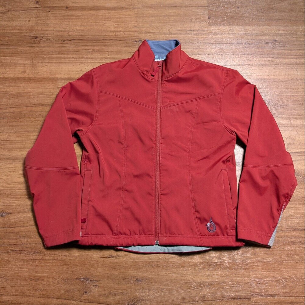 Isis For Women Soft Shell Jacket Size 8 Full Zip Red Winter Casual